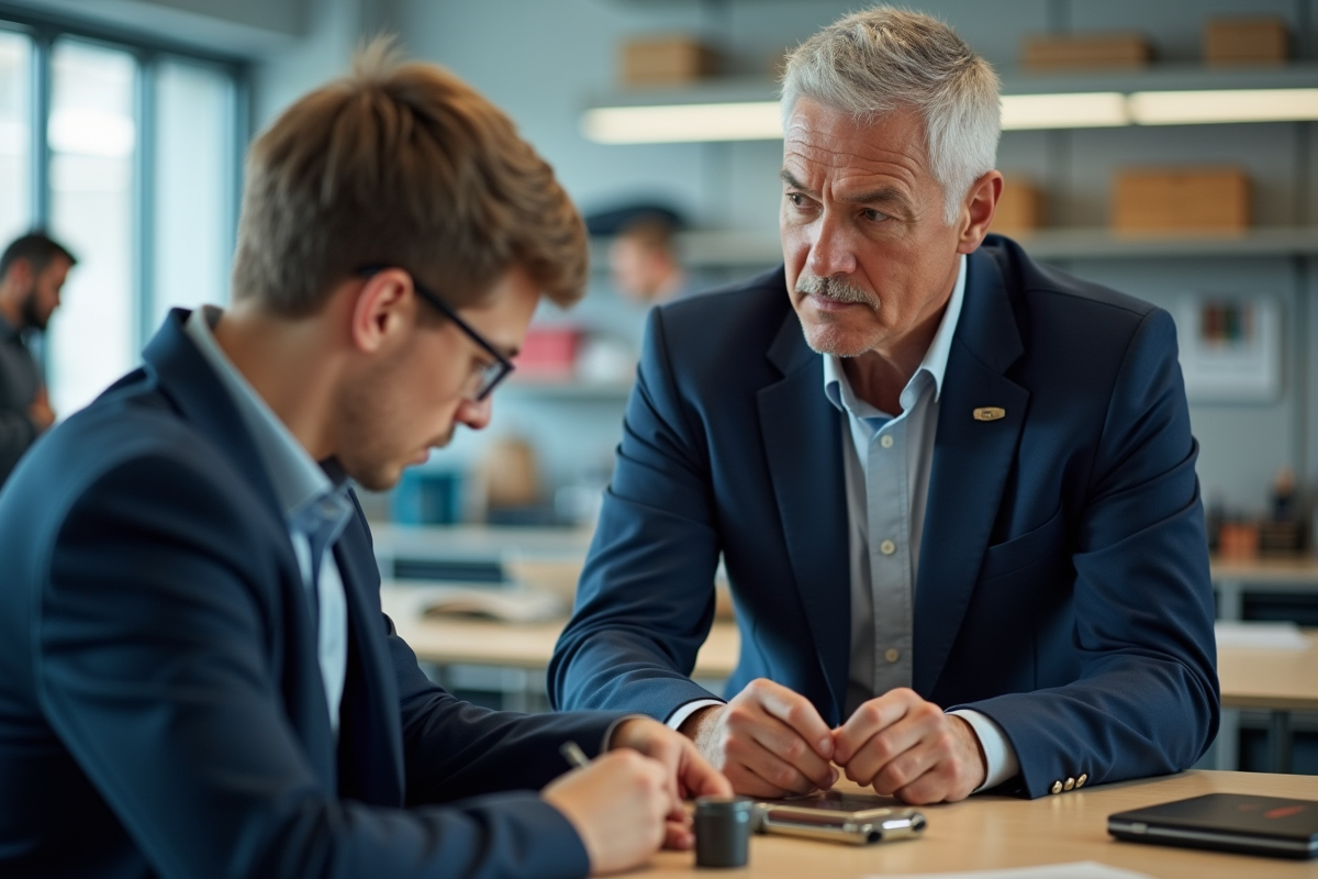 Evaluateur observant un candidat lors d