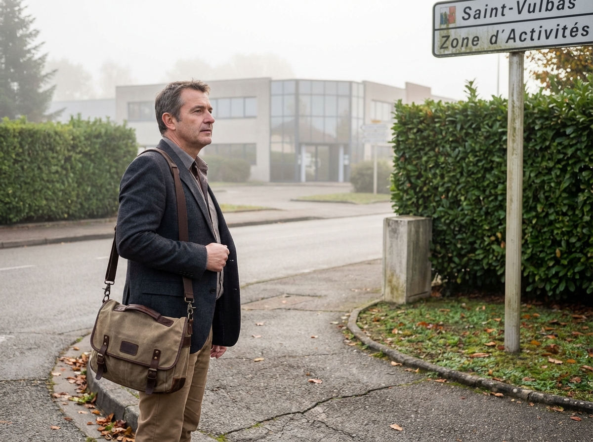 Homme d'affaires en extérieur près de SaintVulbas