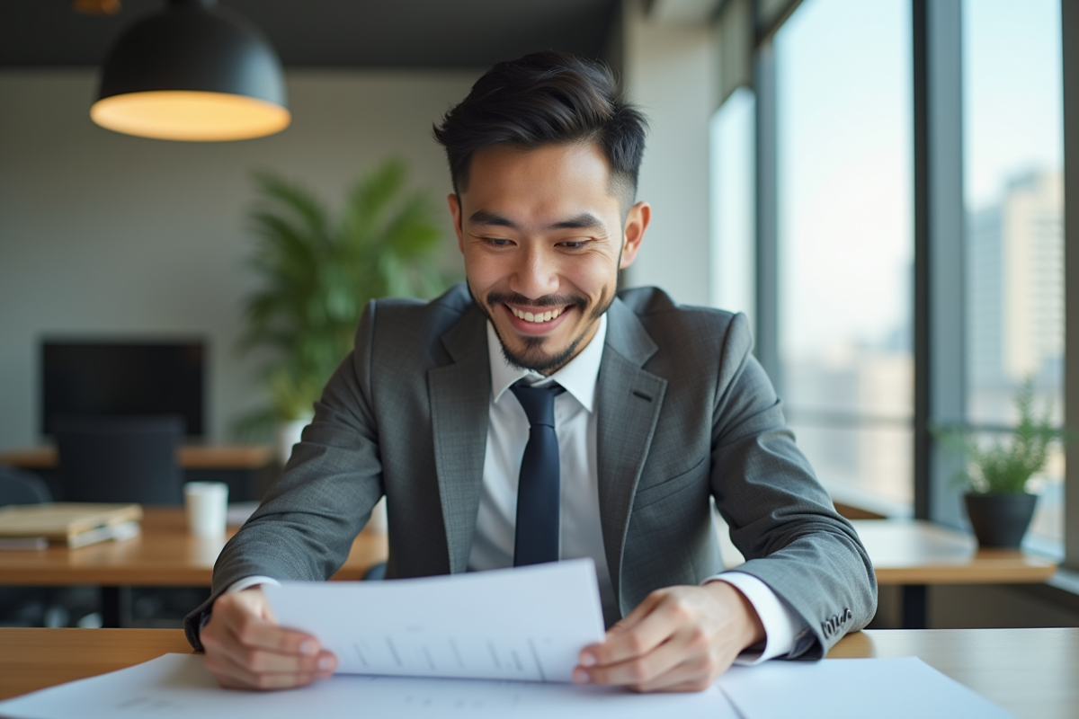 Homme d affaires concentré lors d une réunion au coworking