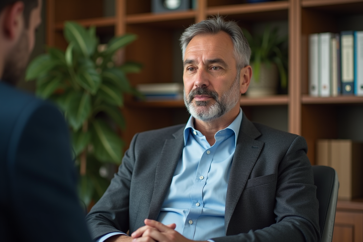 Homme en entretien d