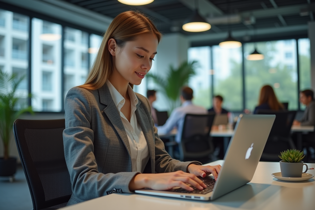 Jeune femme en tenue d